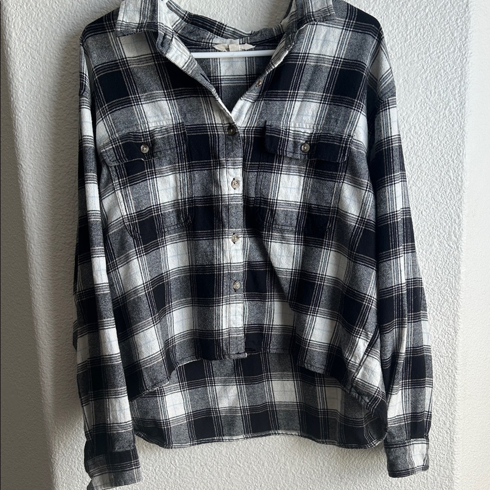 Lucky Brand Monochrome Plaid Shirt